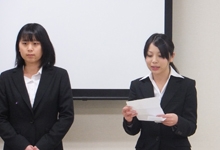 新入社員代表西岡彩さんによる答辞