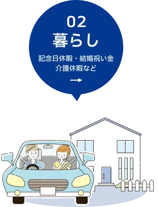 02 暮らし 記念日休暇・結婚祝い金介護休暇など